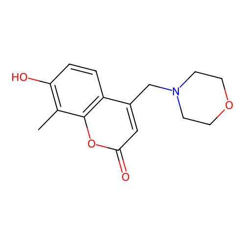 7-Hydroxy-8-methyl-4-(morpholin-4-ylmethyl)chromen-2-one structure