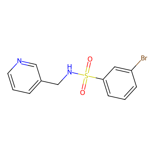 3-bromo-N-(pyridin-3-ylmethyl)benzenesulfonamide structure