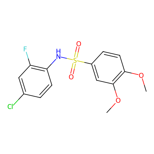 N-(4-chloro-2-fluorophenyl)-3,4-dimethoxybenzenesulfonamide structure