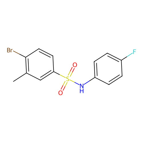 4-bromo-N-(4-fluorophenyl)-3-methylbenzenesulfonamide structure