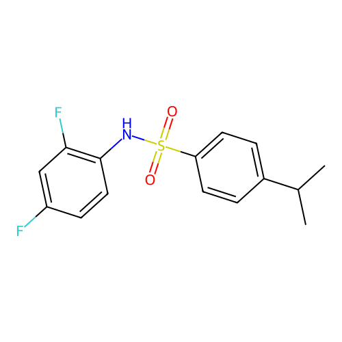 N-(2,4-difluorophenyl)-4-isopropylbenzenesulfonamide structure
