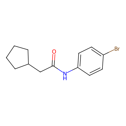 N-(4-bromophenyl)-2-cyclopentylacetamide structure