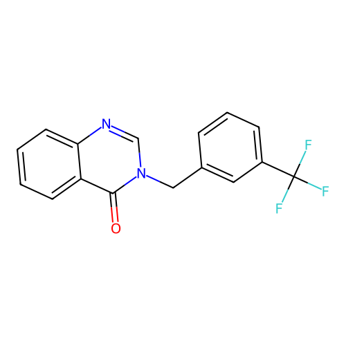3-[3-(trifluoromethyl)benzyl]-4(3H)-quinazolinone structure