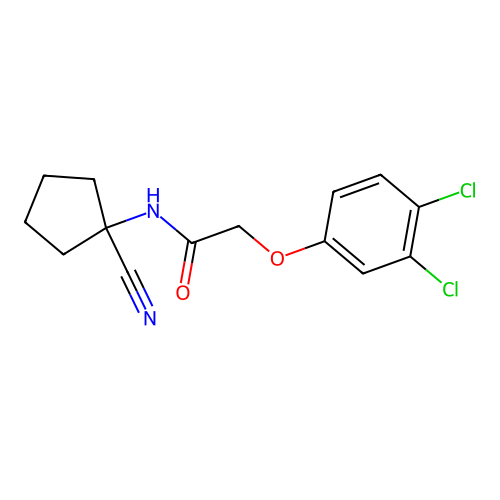 N-(1-cyanocyclopentyl)-2-(3,4-dichlorophenoxy)acetamide structure