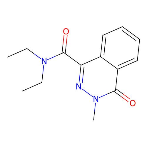 N,N-diethyl-3-methyl-4-oxophthalazine-1-carboxamide structure
