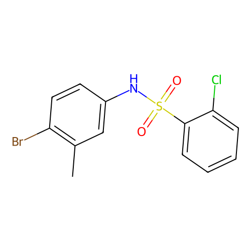 N-(4-bromo-3-methylphenyl)-2-chlorobenzenesulfonamide structure