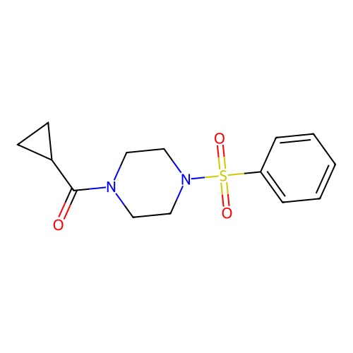 [4-(Benzenesulfonyl)piperazin-1-yl]-cyclopropylmethanone structure