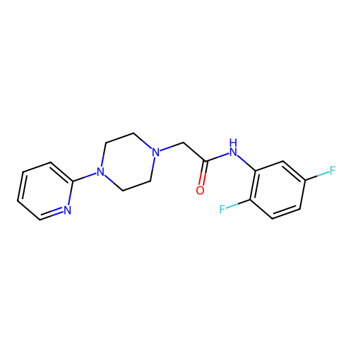 N-(2,5-difluorophenyl)-2-[4-(pyridin-2-yl)piperazin-1-yl]acetamide structure