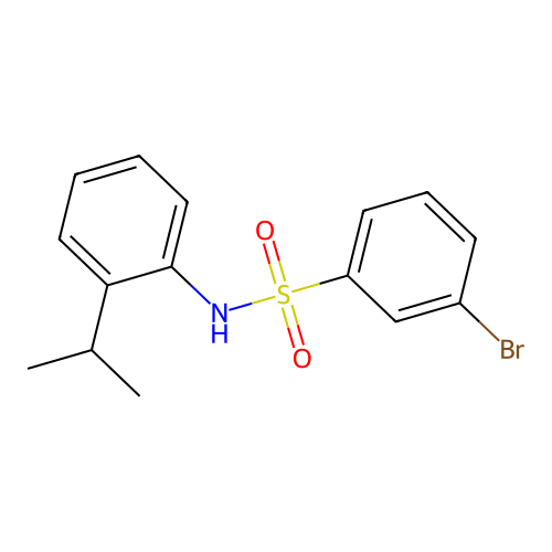 3-bromo-N-(2-isopropylphenyl)benzenesulfonamide structure