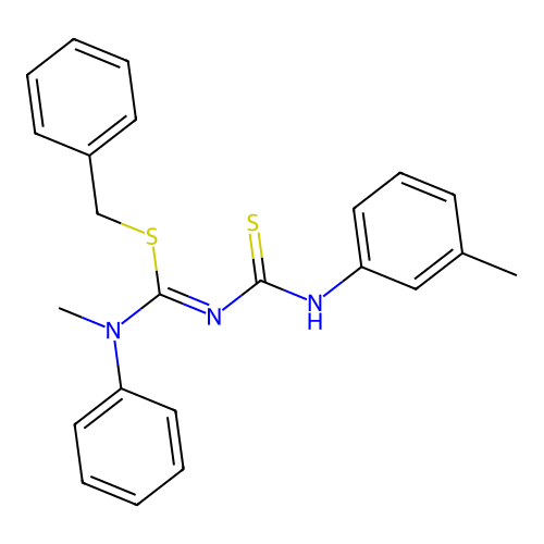 benzyl N-methyl-N'-[(3-methylphenyl)carbamothioyl]-N-phenylc structure