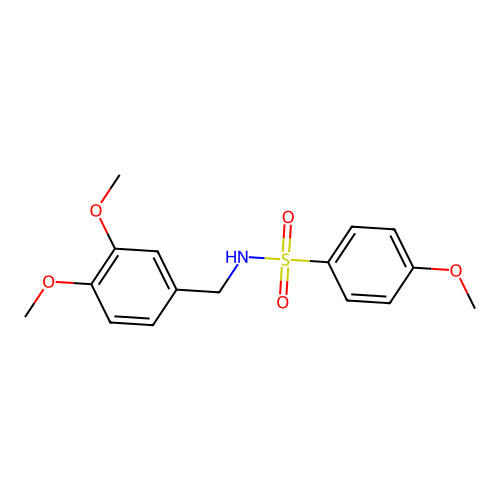 N-(3,4-dimethoxybenzyl)-4-methoxybenzenesulfonamide structure