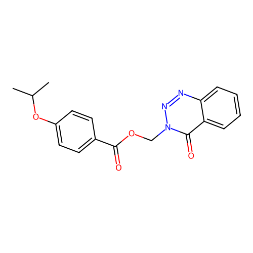 (4-Oxo-1,2,3-benzotriazin-3-yl)methyl 4-propan-2-yloxybenzoate structure