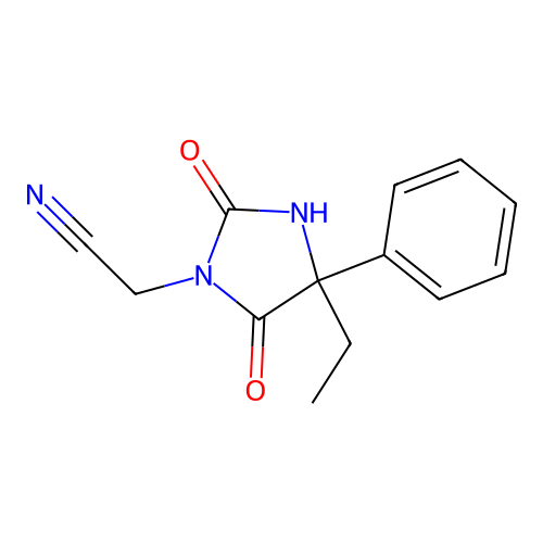 2-(4-Ethyl-2,5-dioxo-4-phenylimidazolidin-1-yl)acetonitrile structure