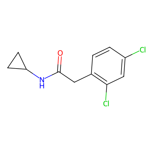 N-cyclopropyl-2-(2,4-dichlorophenyl)acetamide structure