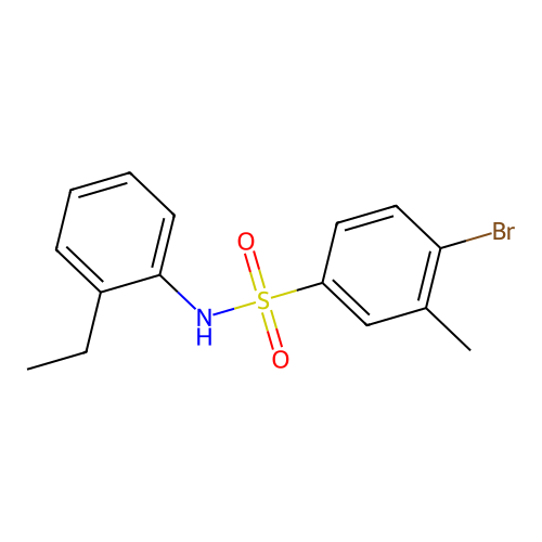 4-bromo-N-(2-ethylphenyl)-3-methylbenzenesulfonamide structure