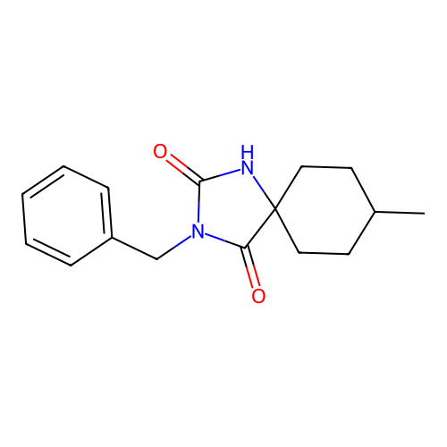 3-Benzyl-8-methyl-1,3-diazaspiro[4.5]decane-2,4-dione structure
