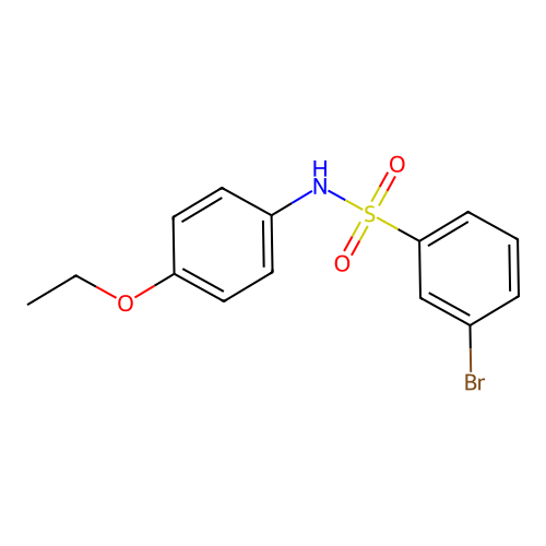 3-bromo-N-(4-ethoxyphenyl)benzenesulfonamide structure