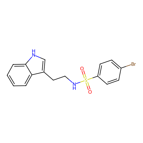 4-bromo-N-[2-(1H-indol-3-yl)ethyl]benzenesulfonamide structure