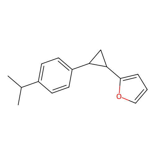 Furan, 2-[2-[4-(1-methylethyl)phenyl]cyclopropyl]- structure