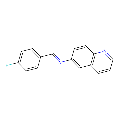 N-[(4-氟苯基)亚甲基]喹啉-6-胺 structure