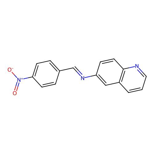 N-(4-Nitrobenzylidene)quinolin-6-amine structure