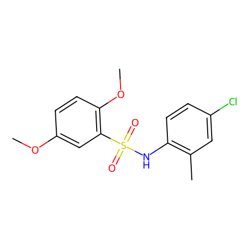 N-(4-chloro-2-methylphenyl)-2,5-dimethoxybenzenesulfonamide structure