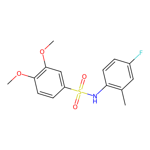 N-(4-fluoro-2-methylphenyl)-3,4-dimethoxybenzenesulfonamide structure
