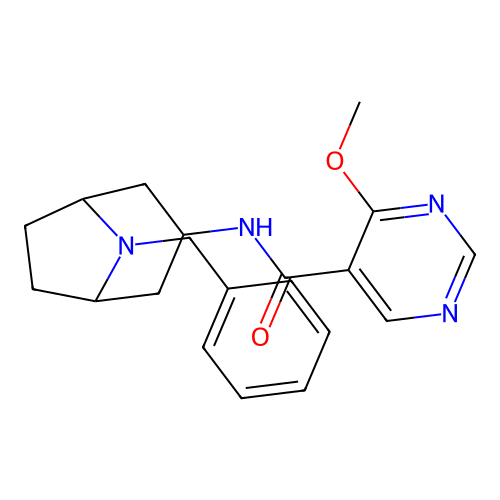 5-Pyrimidinecarboxamide, N-(8-benzyl-3-beta-nortropanyl)-4-methoxy- structure