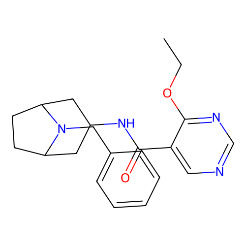 5-Pyrimidinecarboxamide, N-(8-benzyl-3-beta-nortropanyl)-4-ethoxy- structure