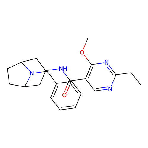 5-Pyrimidinecarboxamide, N-(8-benzyl-3-beta-nortropanyl)-2-ethyl-4-methoxy- structure