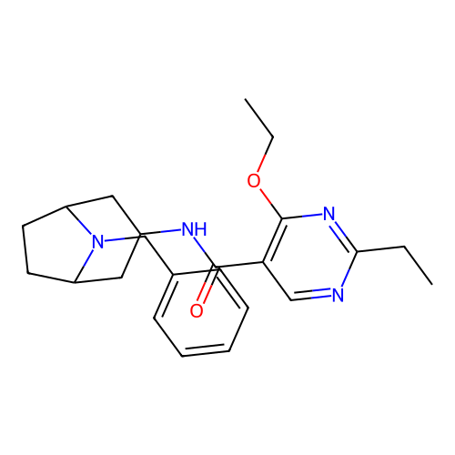 5-Pyrimidinecarboxamide, N-(8-benzyl-3-beta-nortropanyl)-4-ethoxy-2-ethyl- structure