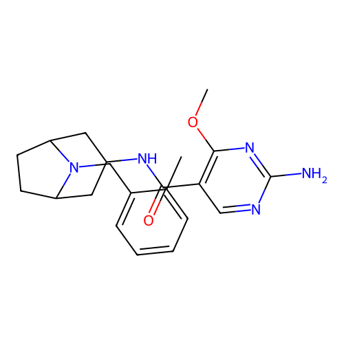 2-Amino-4-methoxy-N-(8-(o-methylbenzyl)-3-beta-nortropanyl)-5-pyrimidinecarboxamide structure