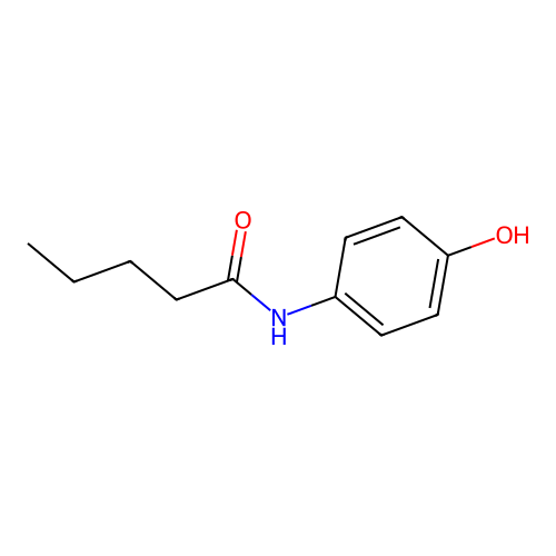 N-(4-hydroxyphenyl)pentanamide structure