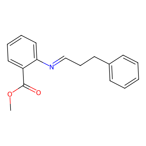 Methyl 2-[(3-phenylpropylidene)amino]benzoate structure