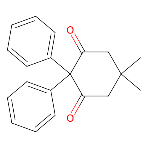 5,5-Dimethyl-2,2-diphenylcyclohexane-1,3-dione structure