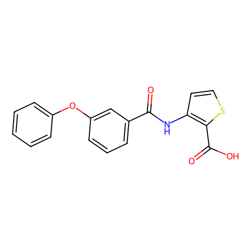 3-[(3-Phenoxybenzoyl)amino]-2-thiophenecarboxylic acid structure