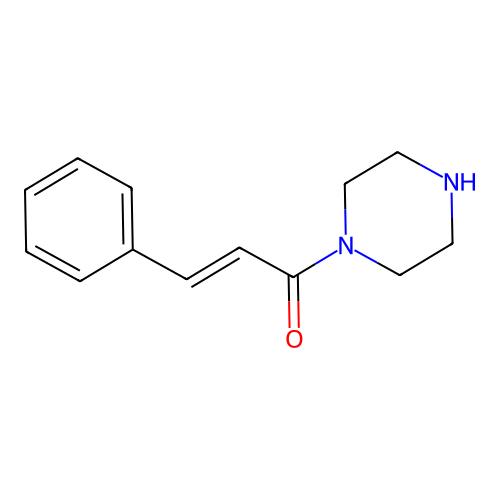 3-Phenyl-1-(piperazin-1-yl)prop-2-en-1-one structure