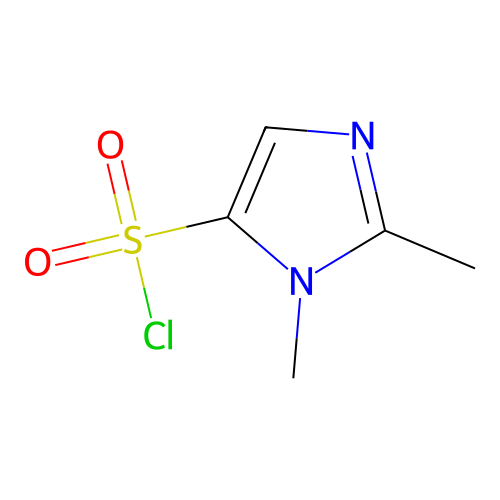 1,2-dimethyl-1H-imidazole-5-sulfonyl chloride structure