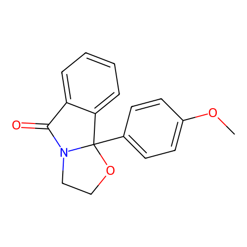 9b-(4-Methoxyphenyl)-2,3-dihydro(1,3)oxazolo(2,3-a)isoindol-5(9bH)-one structure