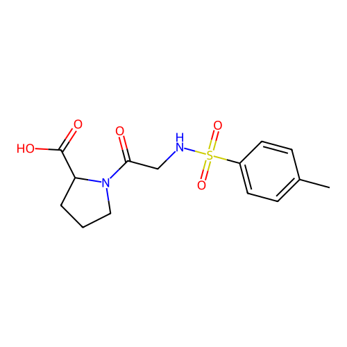 1-[2-(4-Methylbenzenesulfonamido)acetyl]pyrrolidine-2-carboxylic acid structure