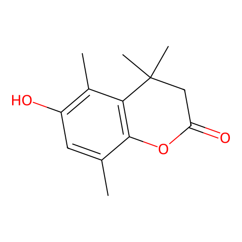 6-Hydroxy-4,4,5,8-tetramethylchroman-2-one structure