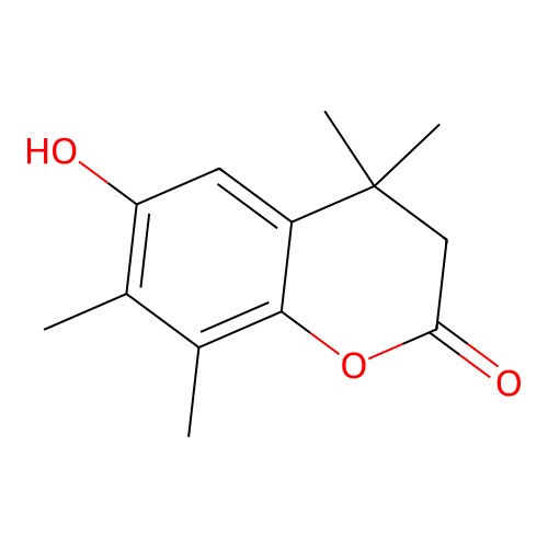 Coumarin-6-ol, 3,4-dihydro-4,4,7,8-tetramethyl- structure