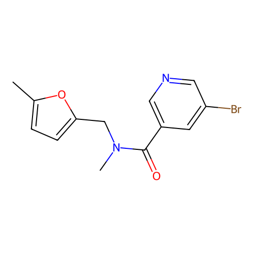 5-Bromo-N-methyl-N-((5-methylfuran-2-yl)methyl)nicotinamide structure