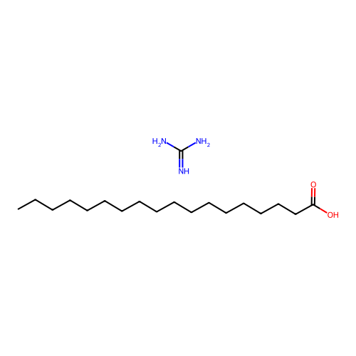 Octadecanoic acid, compd. with guanidine (1:1) structure