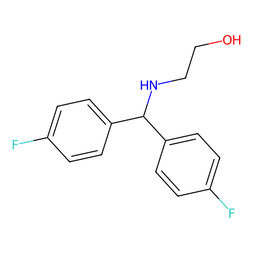 2-((Bis(4-fluorophenyl)methyl)amino)ethanol structure