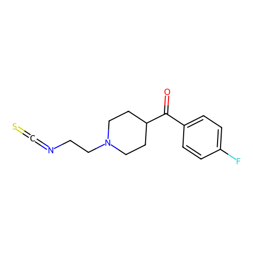 4-Fluorophenyl 1-(2-isothiocyanatoethyl)piperidin-4-yl ketone structure