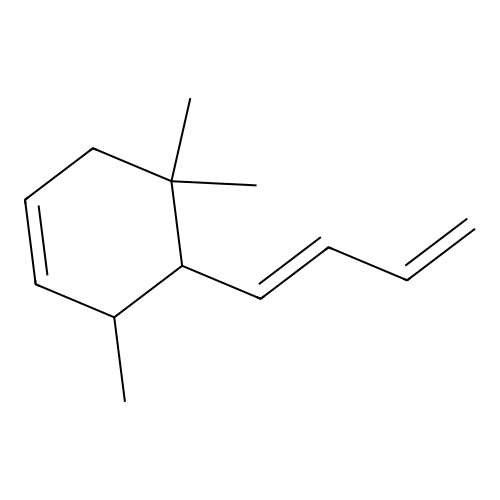 Cyclohexene, 4-(1Z)-1,3-butadienyl-3,5,5-trimethyl- structure