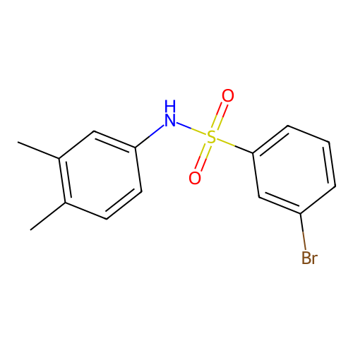 3-bromo-N-(3,4-dimethylphenyl)benzenesulfonamide structure