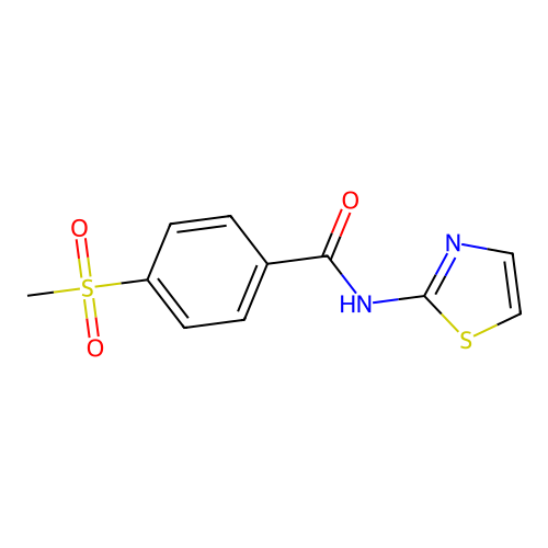 4-methanesulfonyl-N-(1,3-thiazol-2-yl)benzamide structure