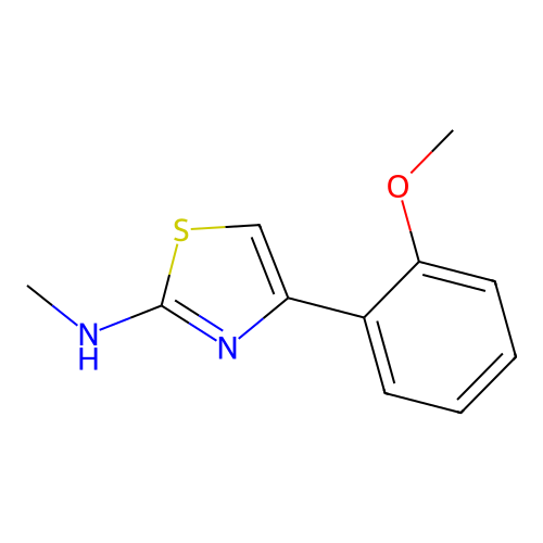 4-(2-methoxyphenyl)-N-methyl-1,3-thiazol-2-amine structure